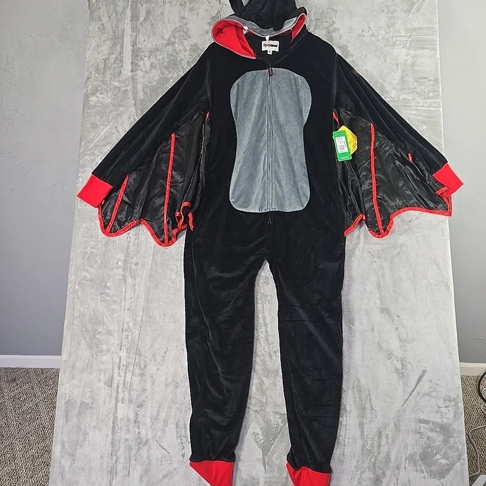Tipsy Elves Bat Costume Adult Size Medium Velour Halloween Cosplay - Picture 1 of 7